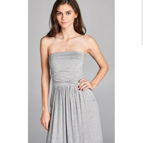 Maxi Strapless Dress - Picture 3 of 5